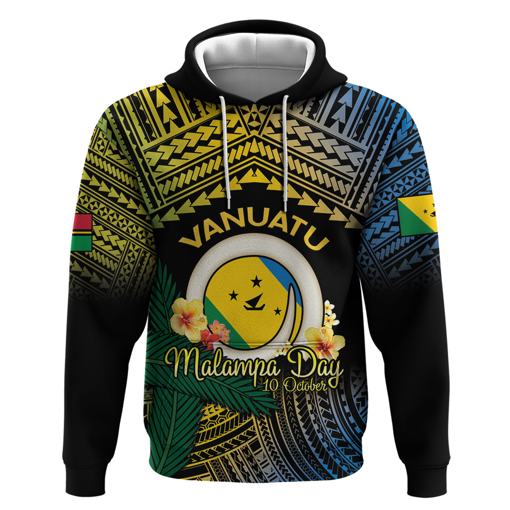 Personalised Malampa Day Zip Hoodie Vanuatu Provinces Polynesian Pattern