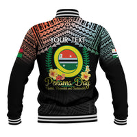 Personalised Penama Day Baseball Jacket Vanuatu Provinces Polynesian Pattern