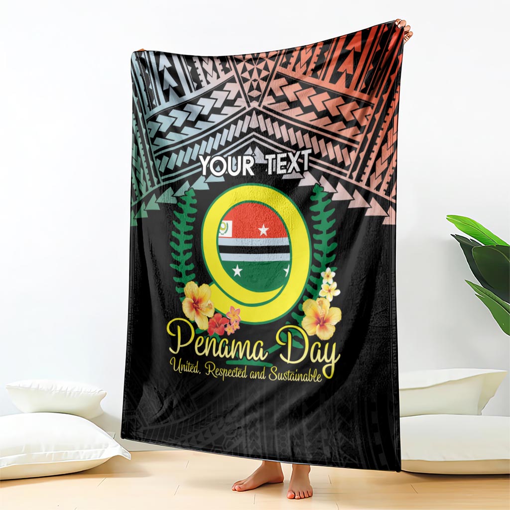 Personalised Penama Day Blanket Vanuatu Provinces Polynesian Pattern
