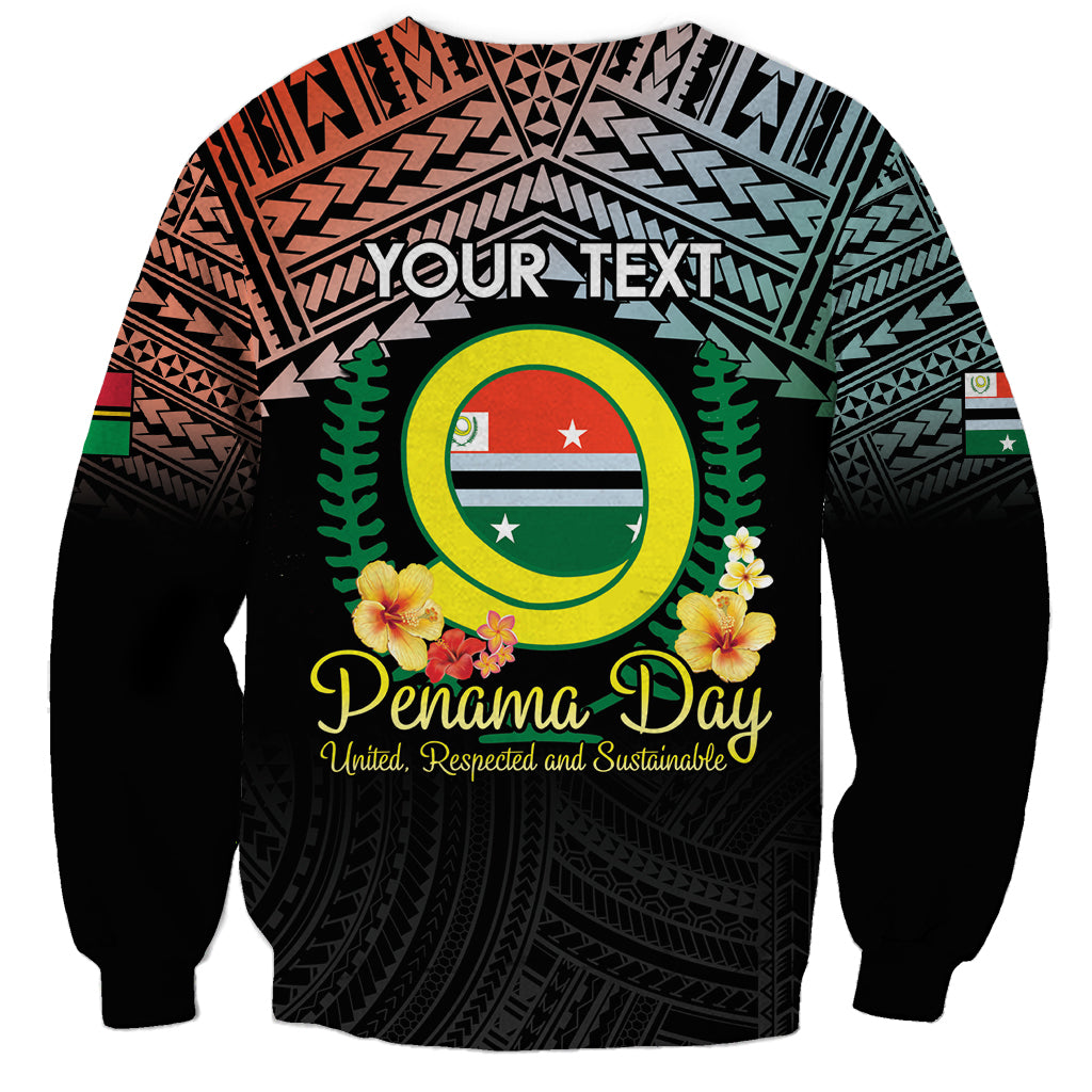 Personalised Penama Day Sweatshirt Vanuatu Provinces Polynesian Pattern