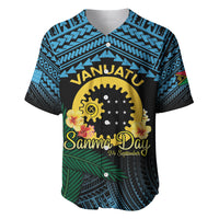 Personalised Sanma Day Baseball Jersey Vanuatu Provinces Polynesian Pattern