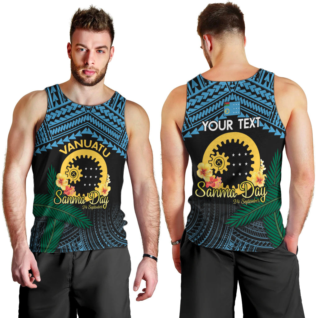 Personalised Sanma Day Men Tank Top Vanuatu Provinces Polynesian Pattern
