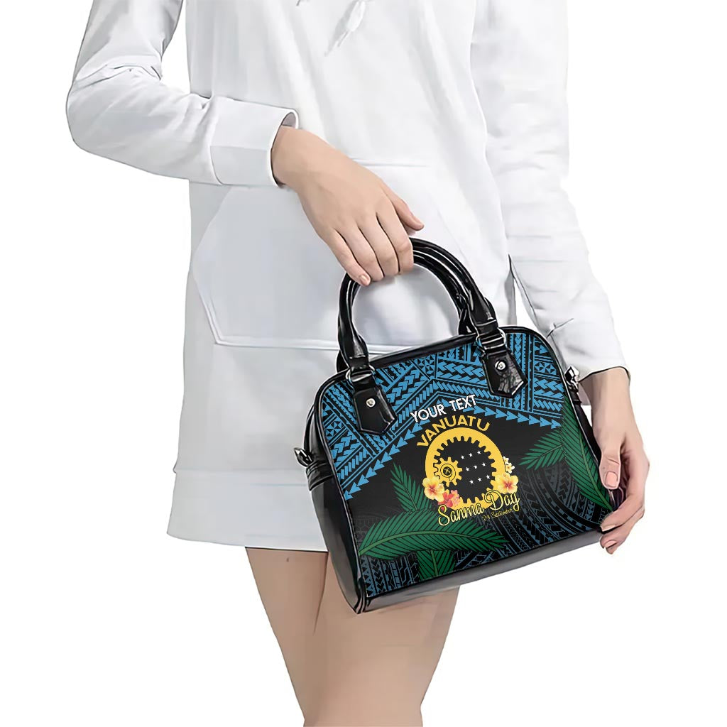 Personalised Sanma Day Shoulder Handbag Vanuatu Provinces Polynesian Pattern