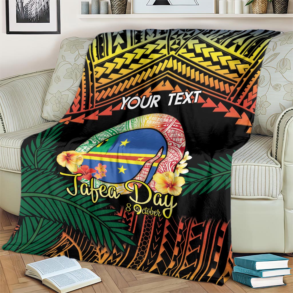 Personalised Tafea Day Blanket Vanuatu Provinces Polynesian Pattern