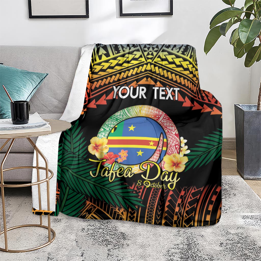 Personalised Tafea Day Blanket Vanuatu Provinces Polynesian Pattern