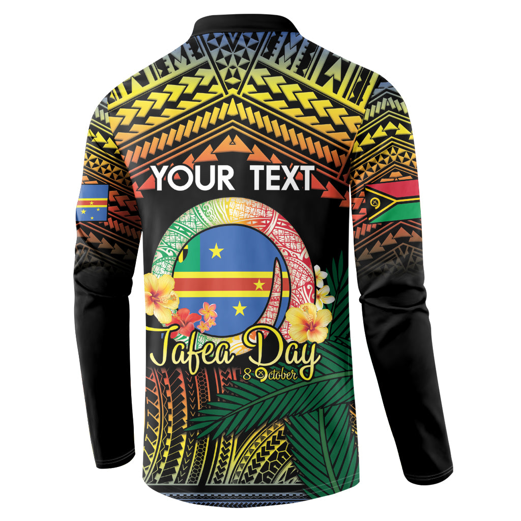 Personalised Tafea Day Button Sweatshirt Vanuatu Provinces Polynesian Pattern