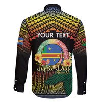 Personalised Tafea Day Family Matching Long Sleeve Bodycon Dress and Hawaiian Shirt Vanuatu Provinces Polynesian Pattern