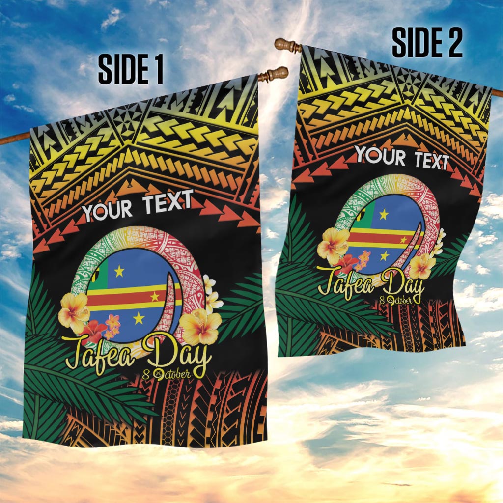 Personalised Tafea Day Garden Flag Vanuatu Provinces Polynesian Pattern
