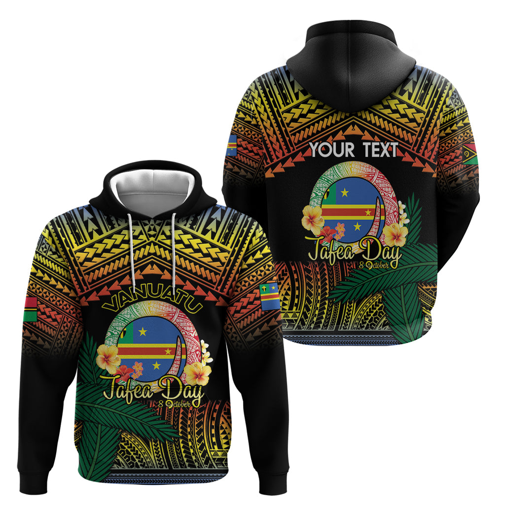 Personalised Tafea Day Zip Hoodie Vanuatu Provinces Polynesian Pattern