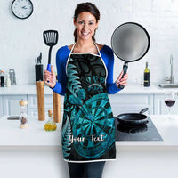 Personalised New Zealand Darts Apron Happiness Is A Tight Threesome Maori Paua Shell LT14 - Polynesian Pride