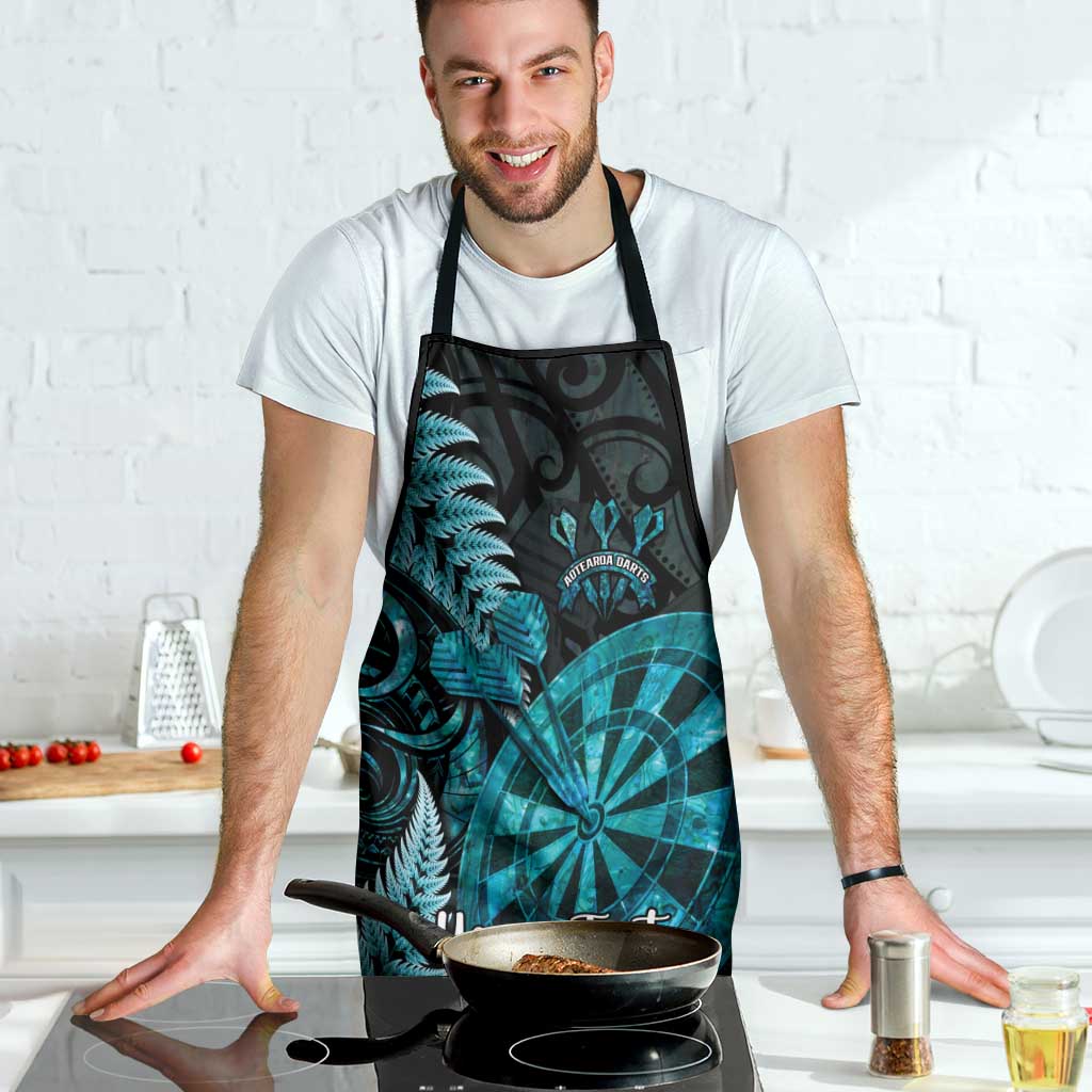 Personalised New Zealand Darts Apron Happiness Is A Tight Threesome Maori Paua Shell LT14 - Polynesian Pride