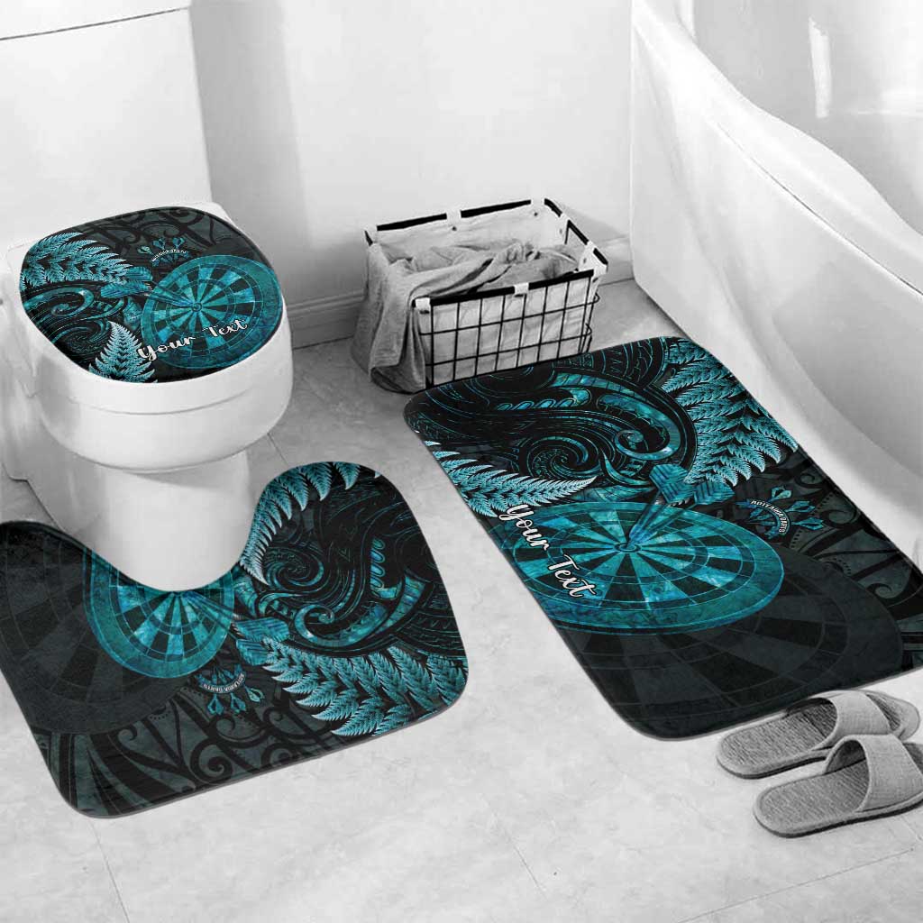 Personalised New Zealand Darts Bathroom Set Happiness Is A Tight Threesome Maori Paua Shell - Polynesian Pride