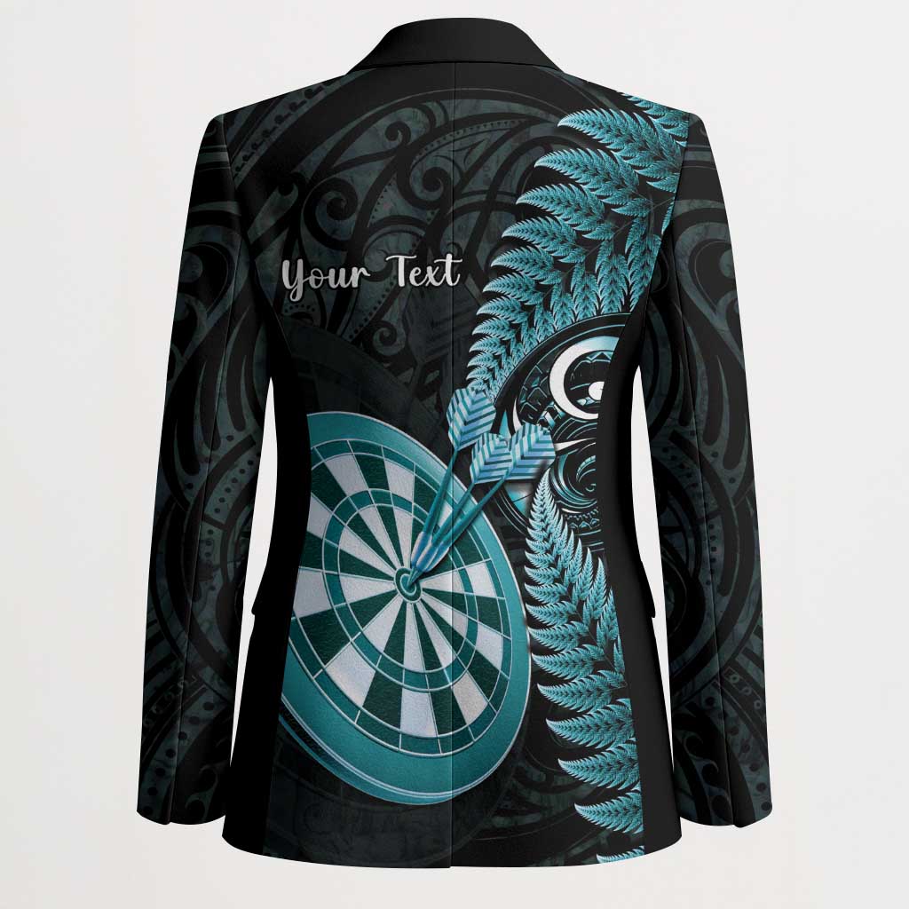 Personalised New Zealand Darts Blazer Happiness Is A Tight Threesome Maori Paua Shell LT14 - Polynesian Pride