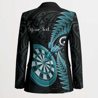 Personalised New Zealand Darts Blazer Happiness Is A Tight Threesome Maori Paua Shell LT14 - Polynesian Pride