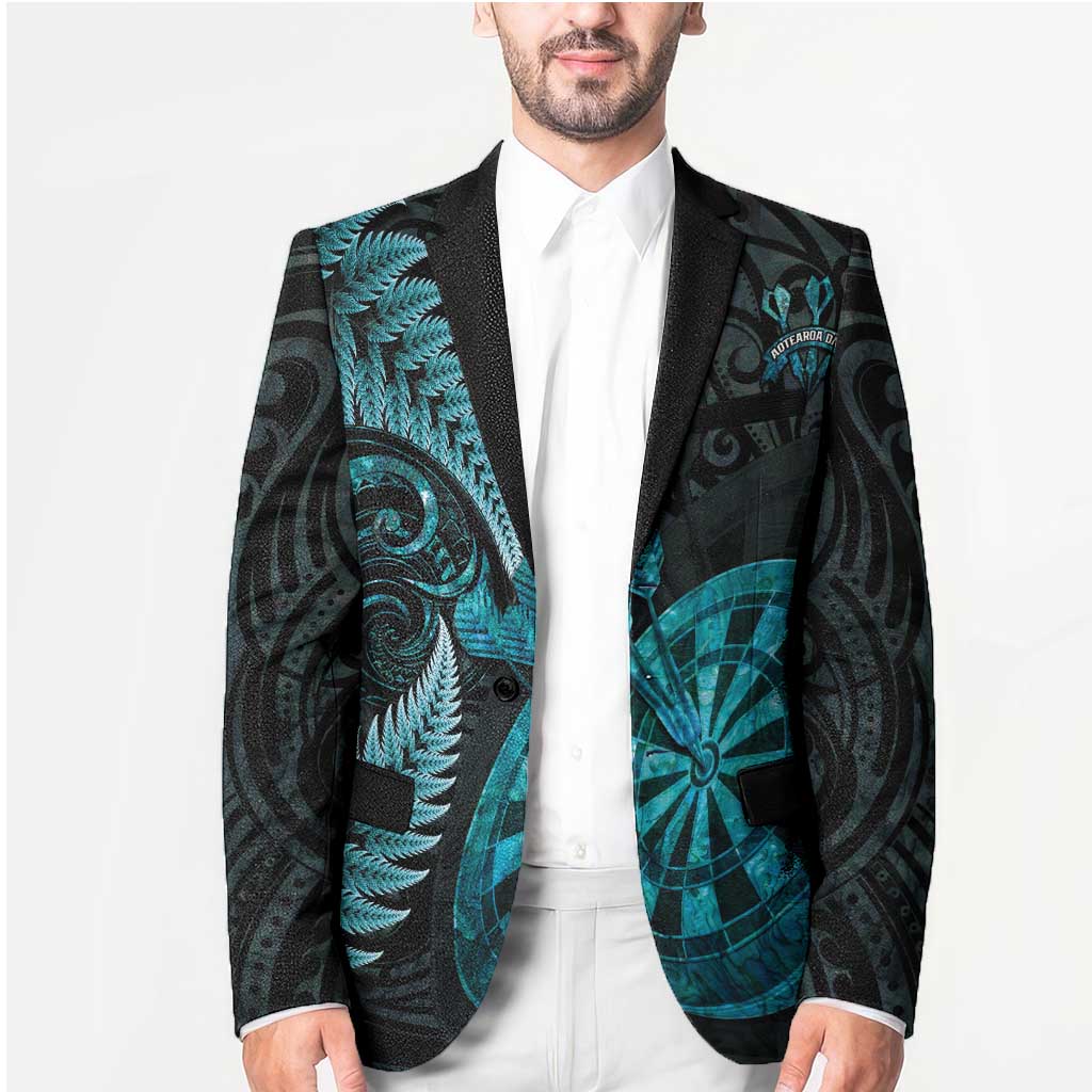 Personalised New Zealand Darts Blazer Happiness Is A Tight Threesome Maori Paua Shell LT14 - Polynesian Pride
