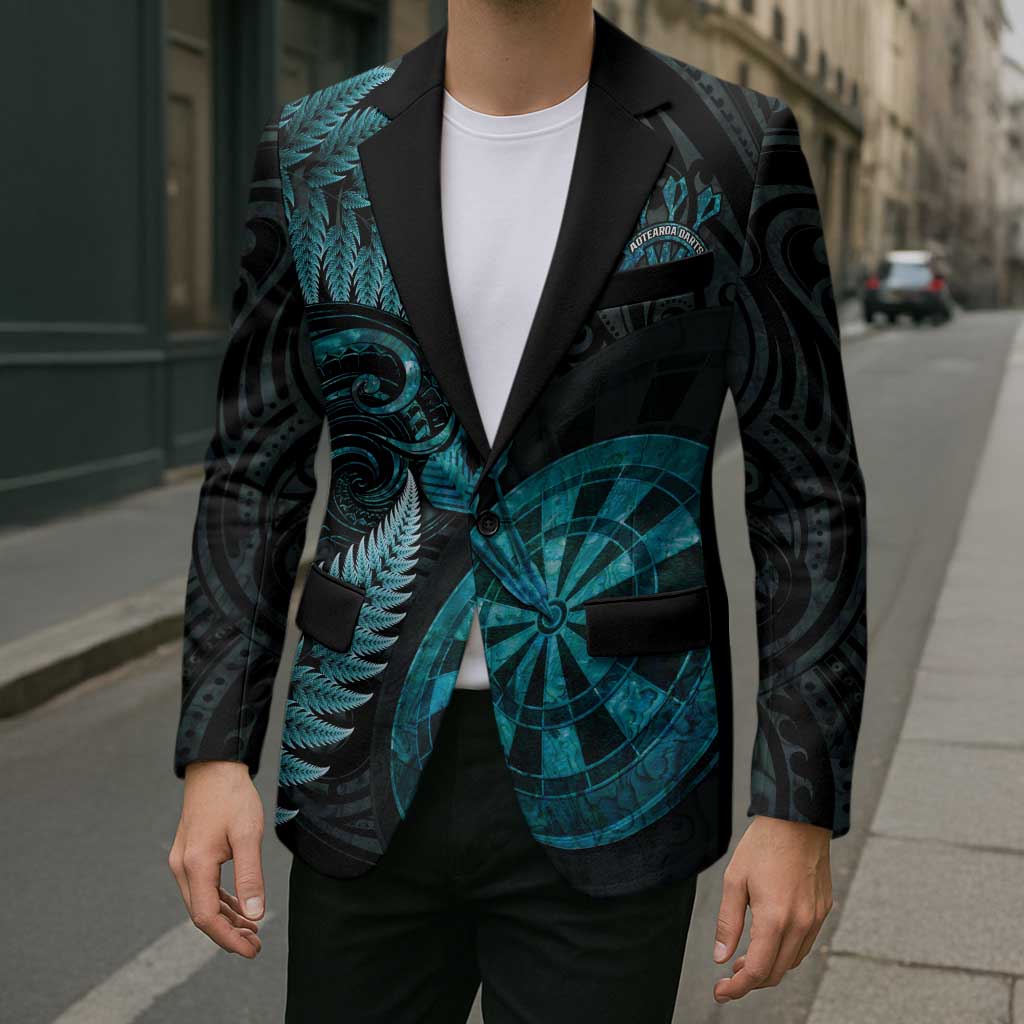 Personalised New Zealand Darts Blazer Happiness Is A Tight Threesome Maori Paua Shell LT14 - Polynesian Pride