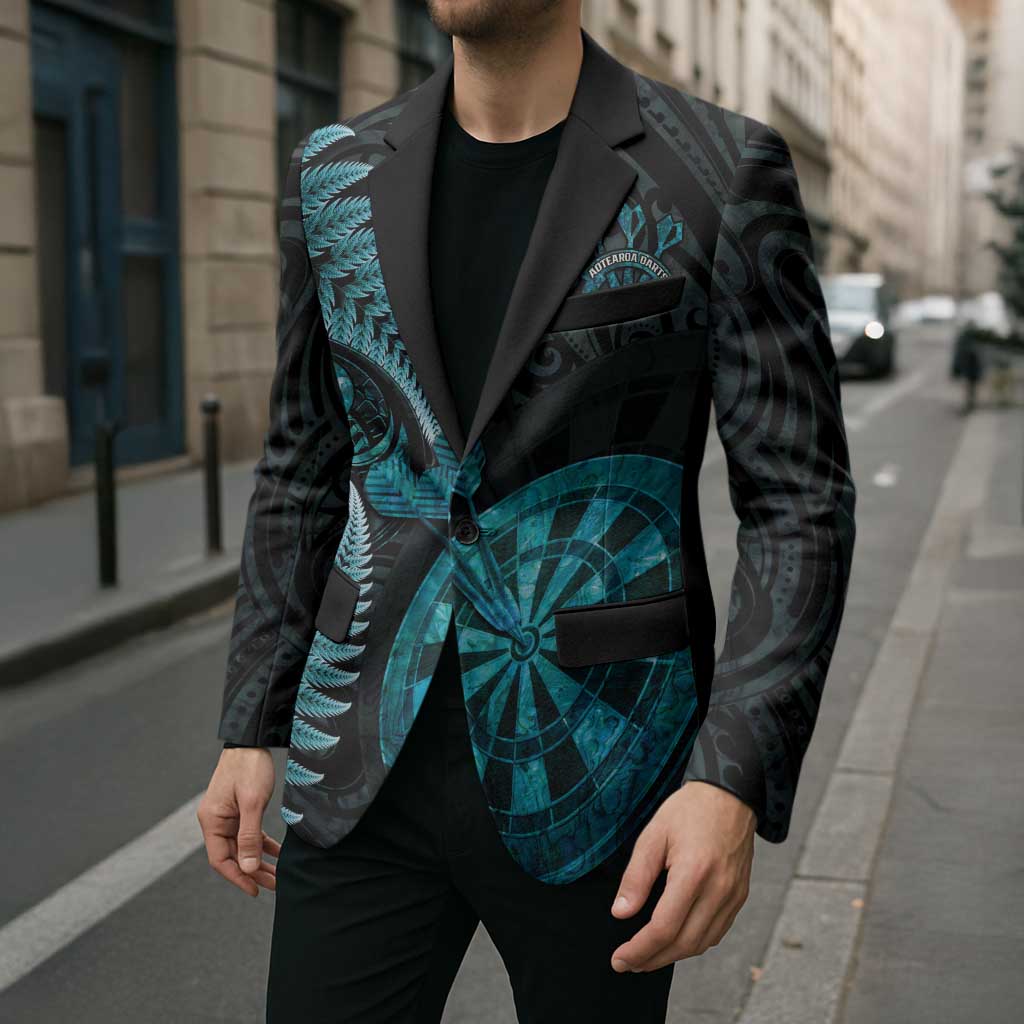 Personalised New Zealand Darts Blazer Happiness Is A Tight Threesome Maori Paua Shell LT14 - Polynesian Pride