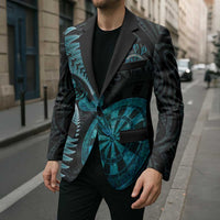 Personalised New Zealand Darts Blazer Happiness Is A Tight Threesome Maori Paua Shell LT14 - Polynesian Pride