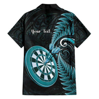 Personalised New Zealand Darts Family Matching Summer Maxi Dress and Hawaiian Shirt Happiness Is A Tight Threesome Maori Paua Shell LT14 - Polynesian Pride