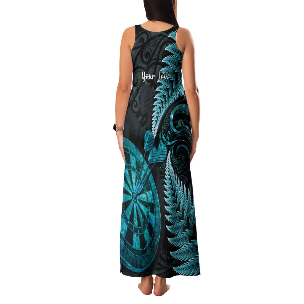 Personalised New Zealand Darts Family Matching Tank Maxi Dress and Hawaiian Shirt Happiness Is A Tight Threesome Maori Paua Shell LT14 - Polynesian Pride