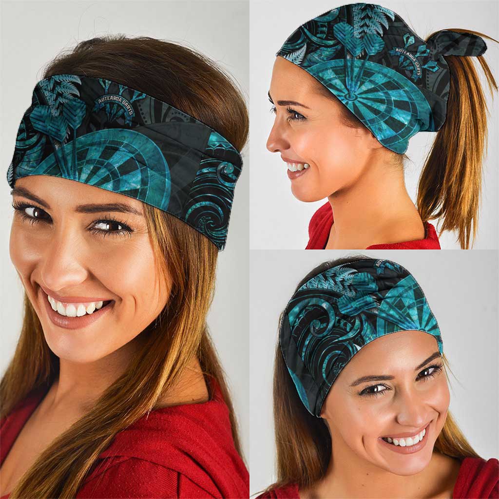 Personalised New Zealand Darts Neck Gaiter Happiness Is A Tight Threesome Maori Paua Shell - Polynesian Pride