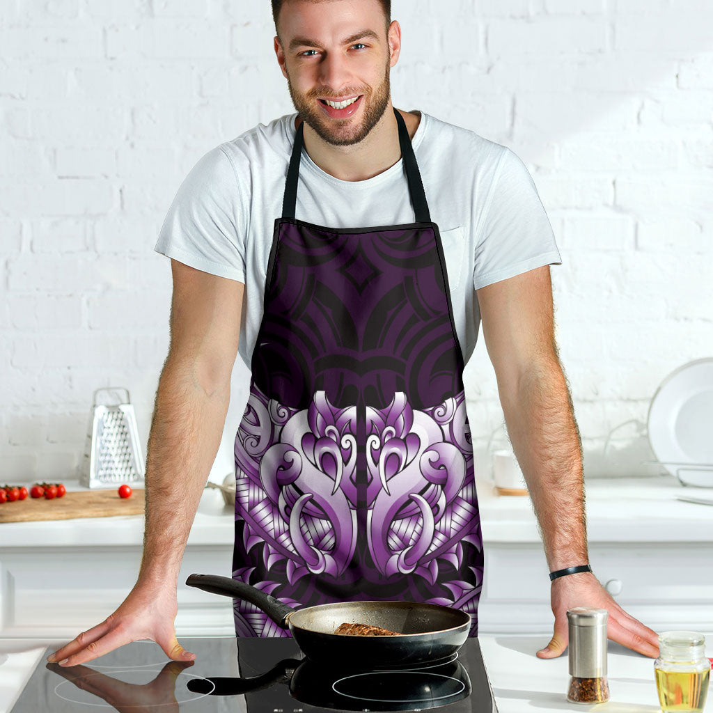 New Zealand Ta Moko Apron Aotearoa Maori Chest Tattoo Purple