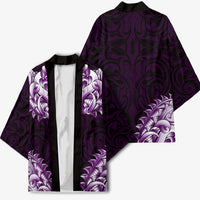 New Zealand Ta Moko Kimono Aotearoa Maori Chest Tattoo Purple