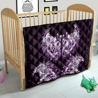 New Zealand Ta Moko Quilt Aotearoa Maori Chest Tattoo Purple