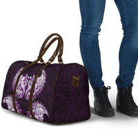 New Zealand Ta Moko Travel Bag Aotearoa Maori Chest Tattoo Purple