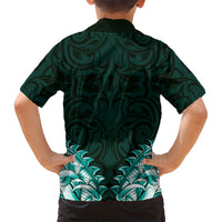 New Zealand Ta Moko Hawaiian Shirt Aotearoa Maori Chest Tattoo Turquoise