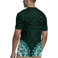 New Zealand Ta Moko Rugby Jersey Aotearoa Maori Chest Tattoo Turquoise