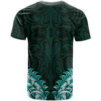 New Zealand Ta Moko T Shirt Aotearoa Maori Chest Tattoo Turquoise