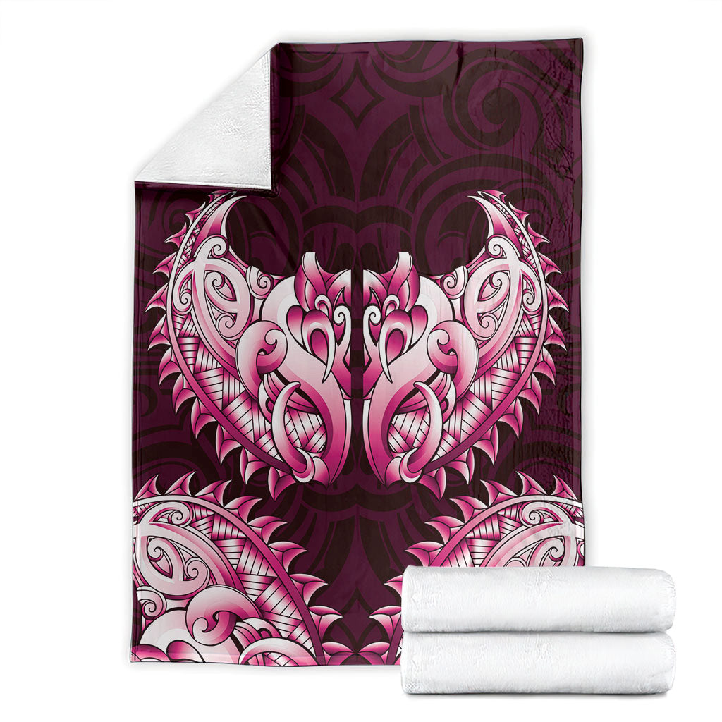 New Zealand Ta Moko Blanket Aotearoa Maori Chest Tattoo Pink