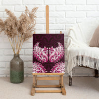 New Zealand Ta Moko Canvas Wall Art Aotearoa Maori Chest Tattoo Pink