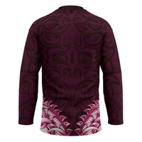 New Zealand Ta Moko Hockey Jersey Aotearoa Maori Chest Tattoo Pink