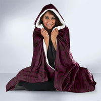 New Zealand Ta Moko Hooded Blanket Aotearoa Maori Chest Tattoo Pink