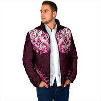 New Zealand Ta Moko Padded Jacket Aotearoa Maori Chest Tattoo Pink