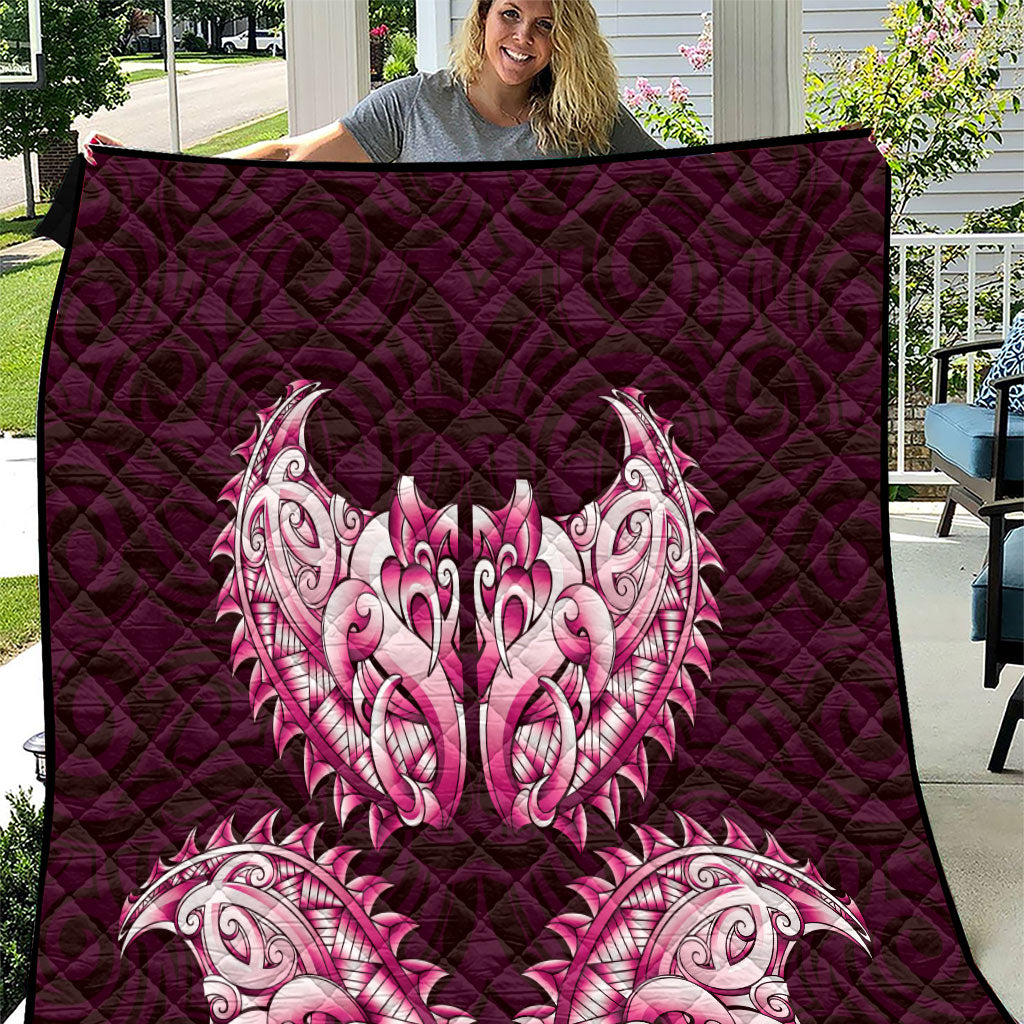 New Zealand Ta Moko Quilt Aotearoa Maori Chest Tattoo Pink