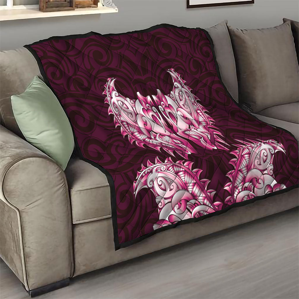 New Zealand Ta Moko Quilt Aotearoa Maori Chest Tattoo Pink