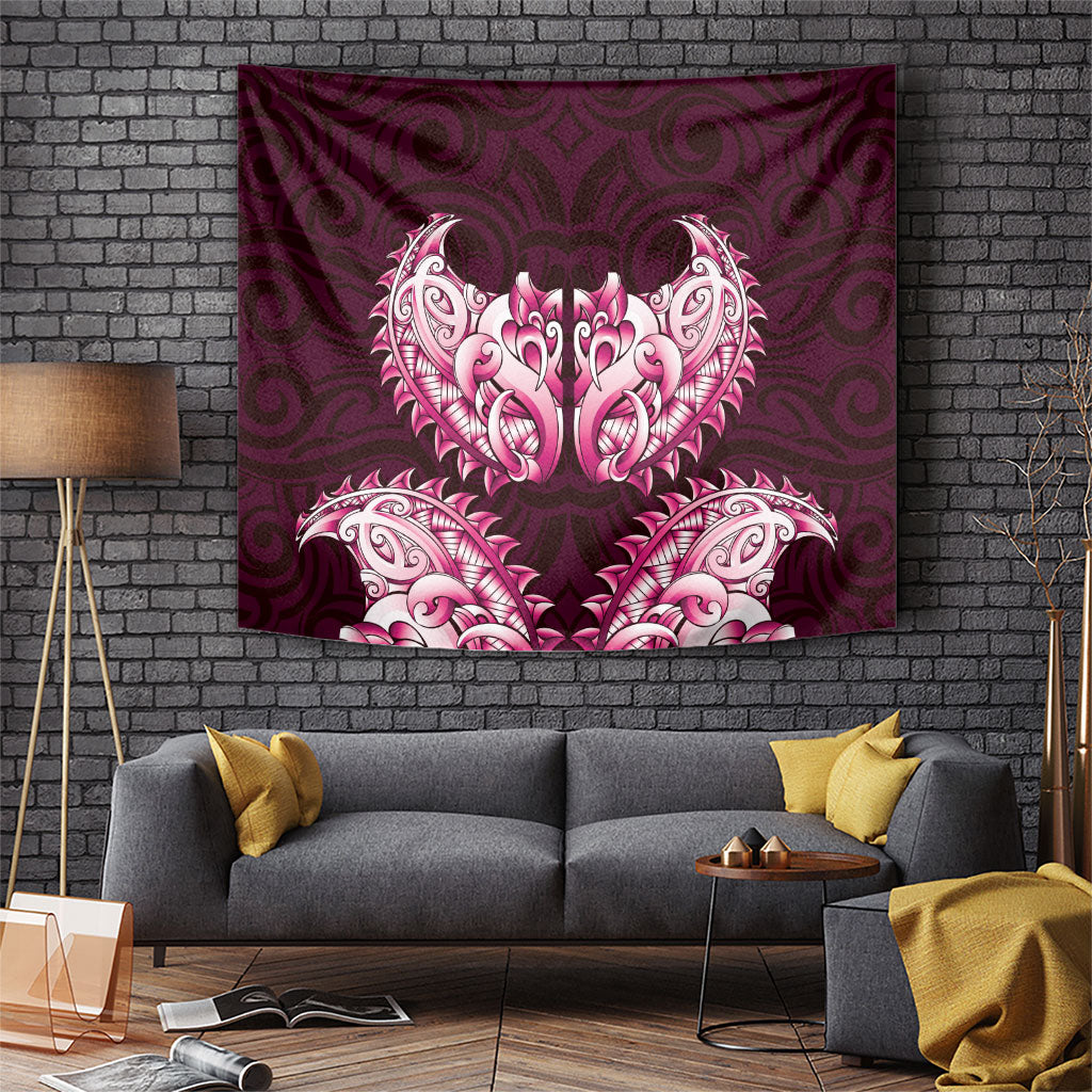 New Zealand Ta Moko Tapestry Aotearoa Maori Chest Tattoo Pink