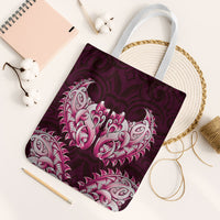 New Zealand Ta Moko Tote Bag Aotearoa Maori Chest Tattoo Pink