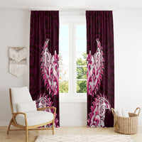 New Zealand Ta Moko Window Curtain Aotearoa Maori Chest Tattoo Pink