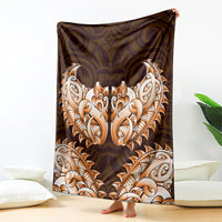 New Zealand Ta Moko Blanket Aotearoa Maori Chest Tattoo Orange