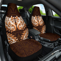 New Zealand Ta Moko Car Seat Cover Aotearoa Maori Chest Tattoo Orange