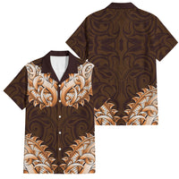 New Zealand Ta Moko Family Matching Short Sleeve Bodycon Dress and Hawaiian Shirt Aotearoa Maori Chest Tattoo Orange