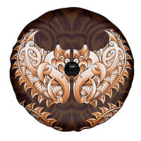 New Zealand Ta Moko Spare Tire Cover Aotearoa Maori Chest Tattoo Orange