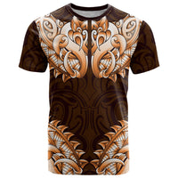New Zealand Ta Moko T Shirt Aotearoa Maori Chest Tattoo Orange