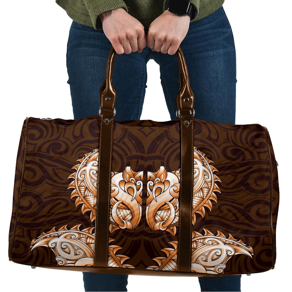 New Zealand Ta Moko Travel Bag Aotearoa Maori Chest Tattoo Orange