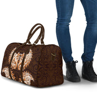 New Zealand Ta Moko Travel Bag Aotearoa Maori Chest Tattoo Orange