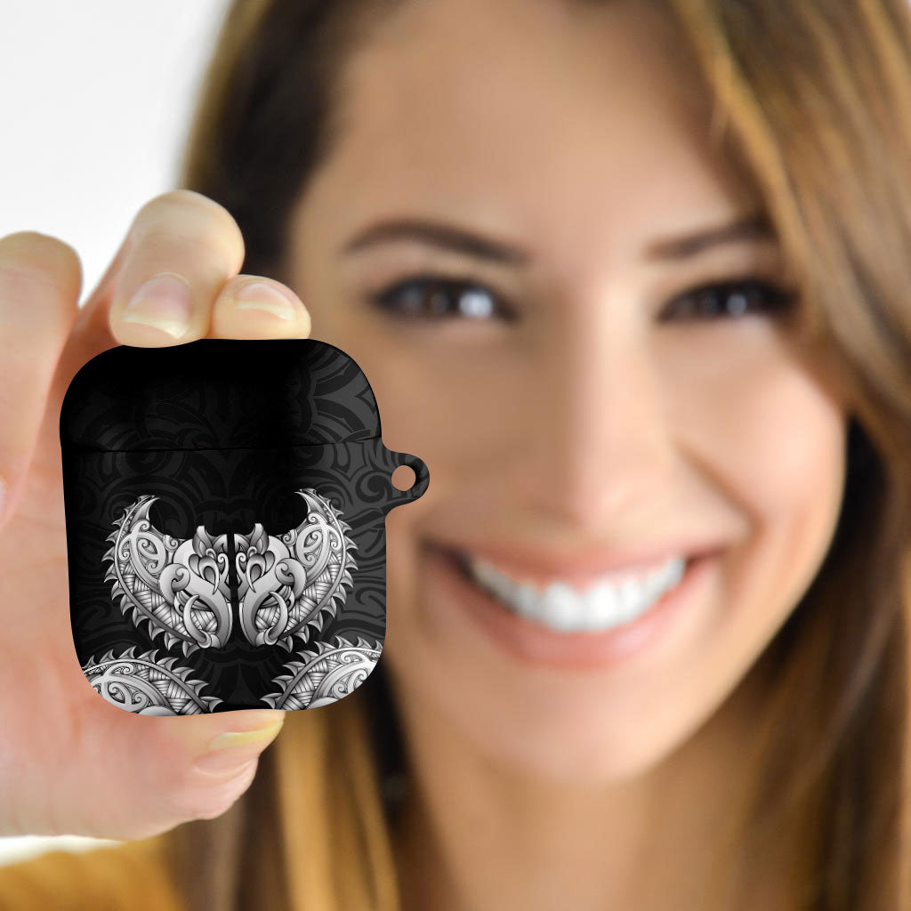 New Zealand Ta Moko AirPods Case Aotearoa Maori Chest Tattoo Black